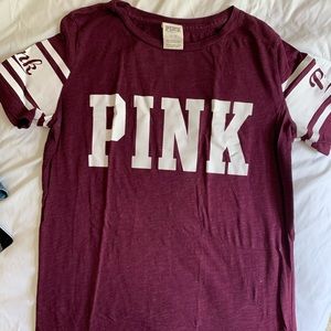 Victoria’s Secret Pink Burgundy T-Shirt